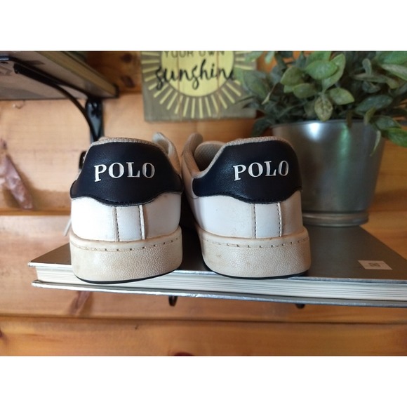 Polo Quilton Teddy Bear Sneakers US Size 4 Kids White Red Blue Shoes - Picture 2 of 5